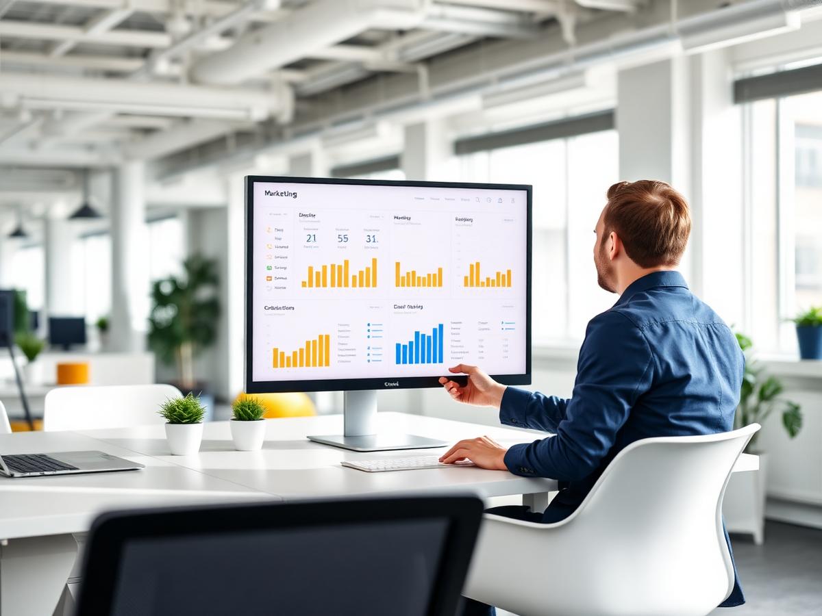Specialist analyseert performance marketing dashboards