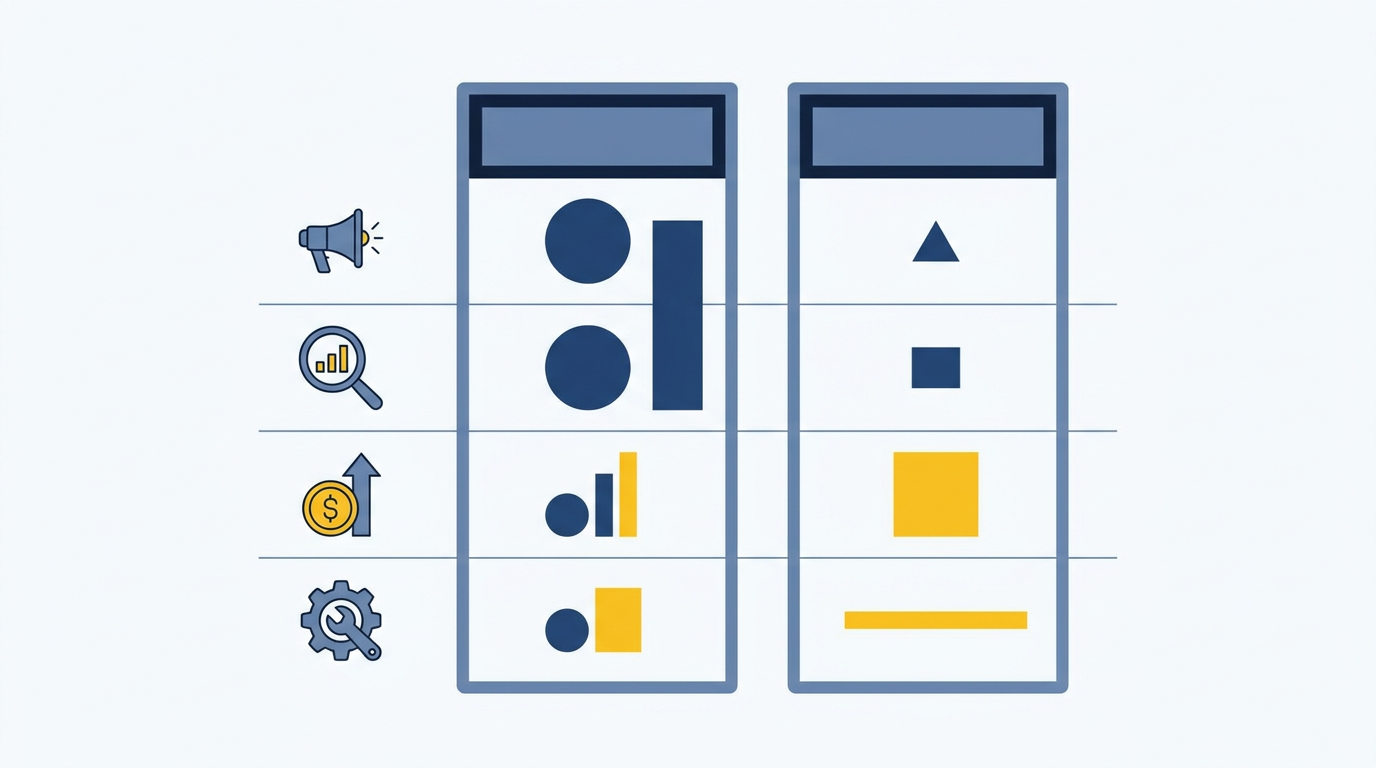 Beslismatrix voor de inzet van Bing Ads naast Google Ads
