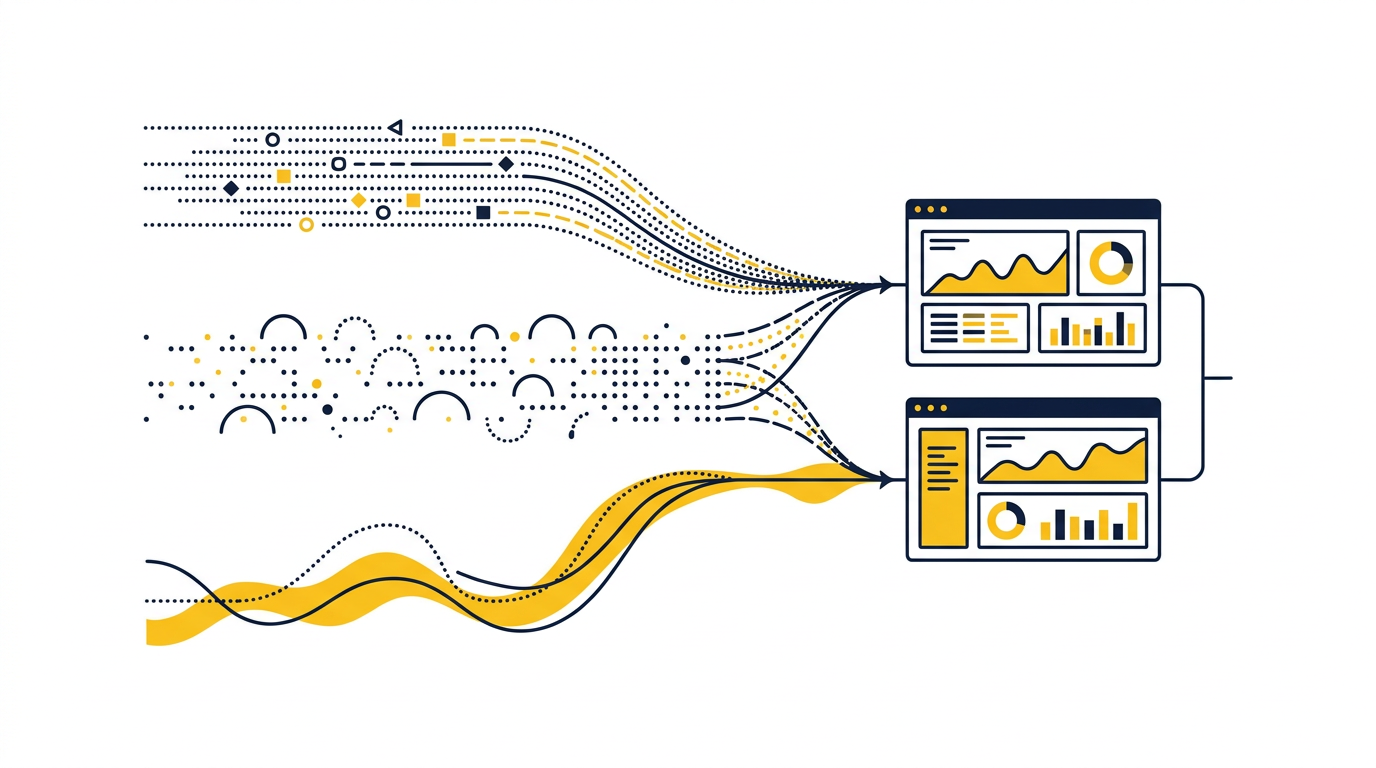 Schema van waargenomen data, cookieloze signalen en gemodelleerde rapportages