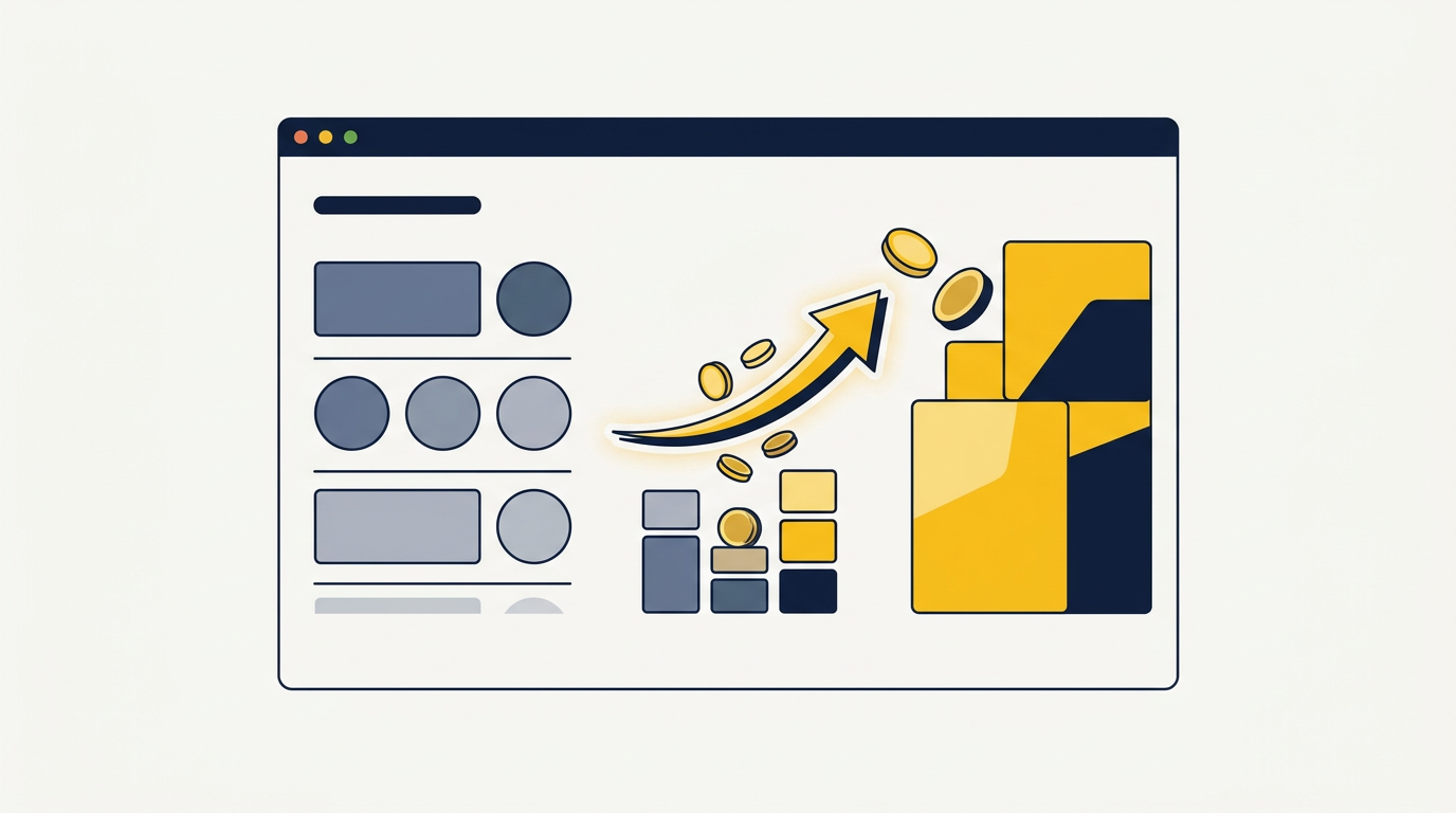 Illustratie van Google Ads-budget dat naar campagnes met een hogere marge verschuift