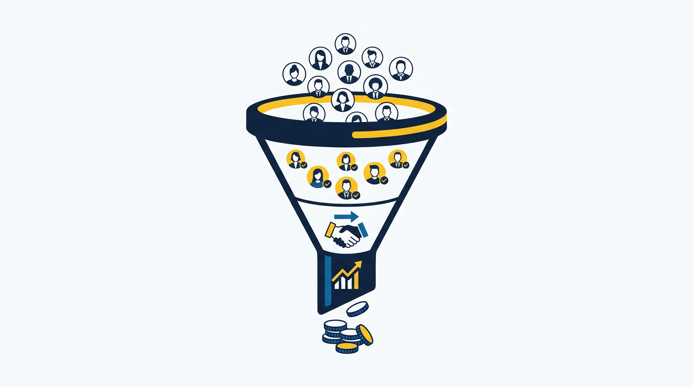 Trechter van LinkedIn-advertenties naar gekwalificeerde leads, opportunities en klanten