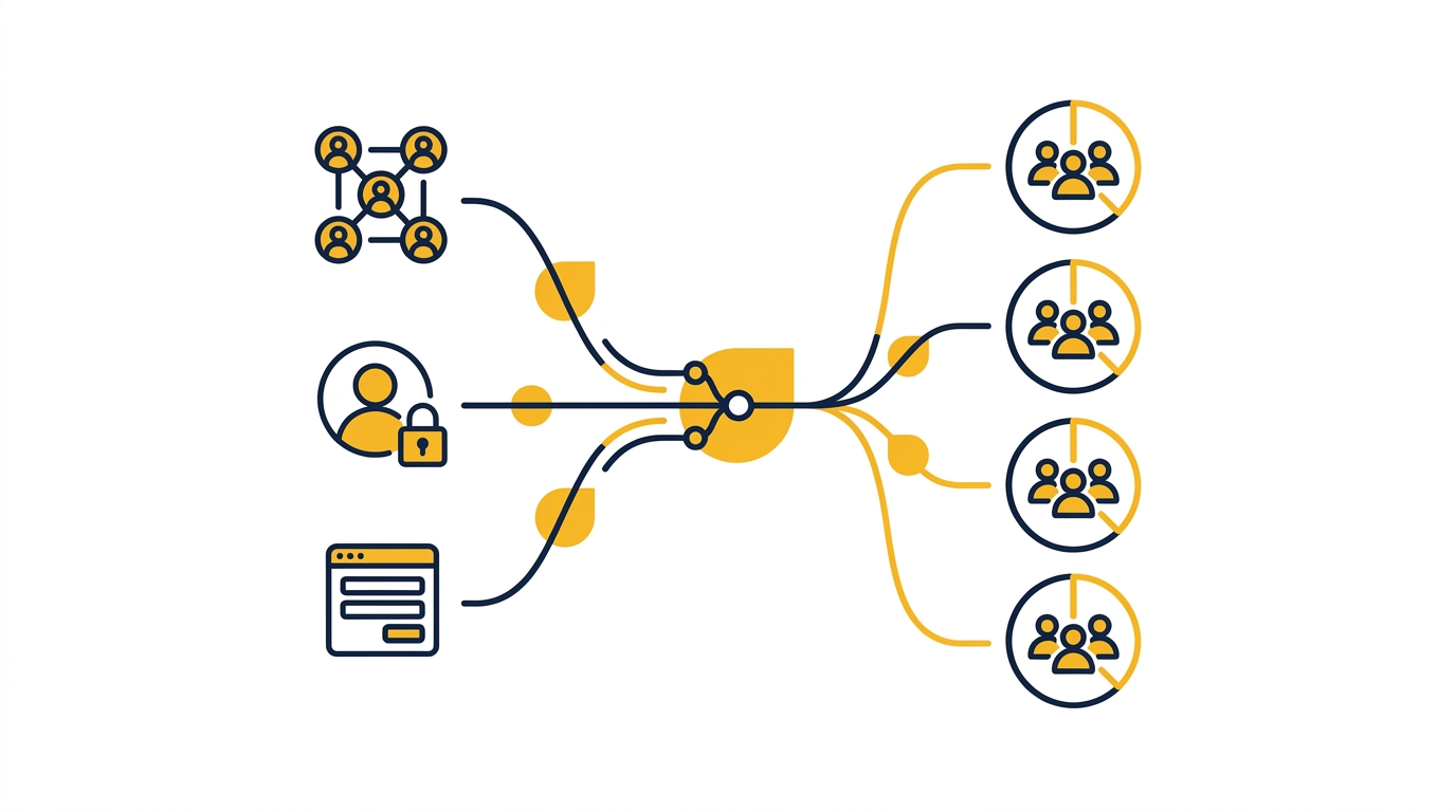 Schema van databronnen voor cookieloze retargeting op sociale media