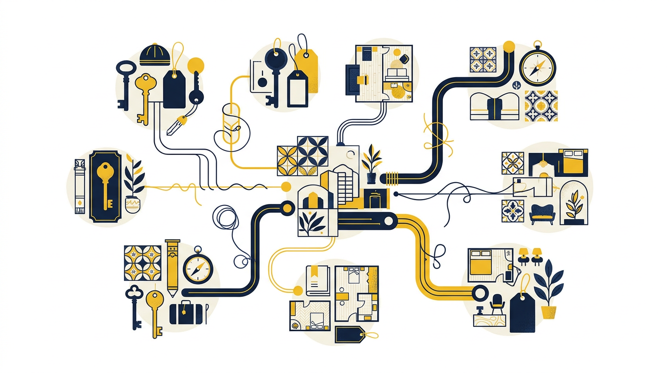 Longtail-zoekwoorden voor een boutique hotel geordend in samenhangende contentclusters